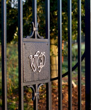 Rushmore Park gates close up